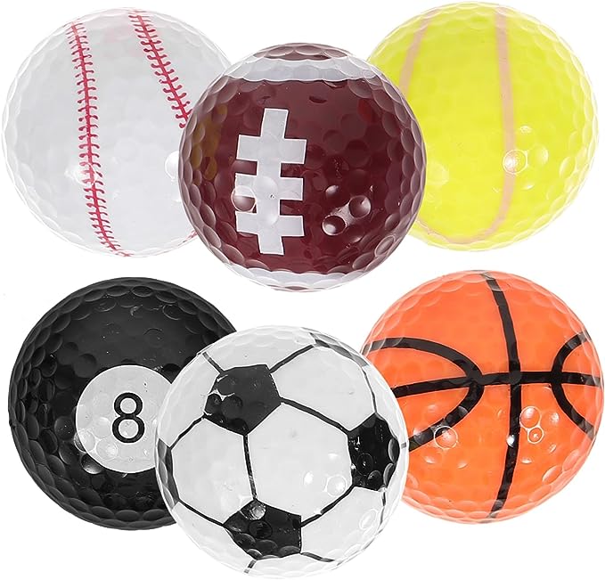6-Pack Colored Golf Balls - Fun Golf Gifts for All Golfers