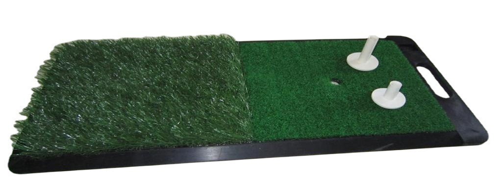 Golf Hitting Practice Mat with Heavy Rubber Base Dual-Turf Mat