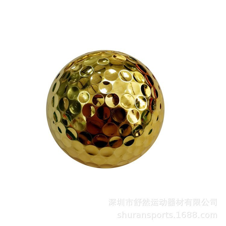 Gold Plating Double Layer Golf Ball