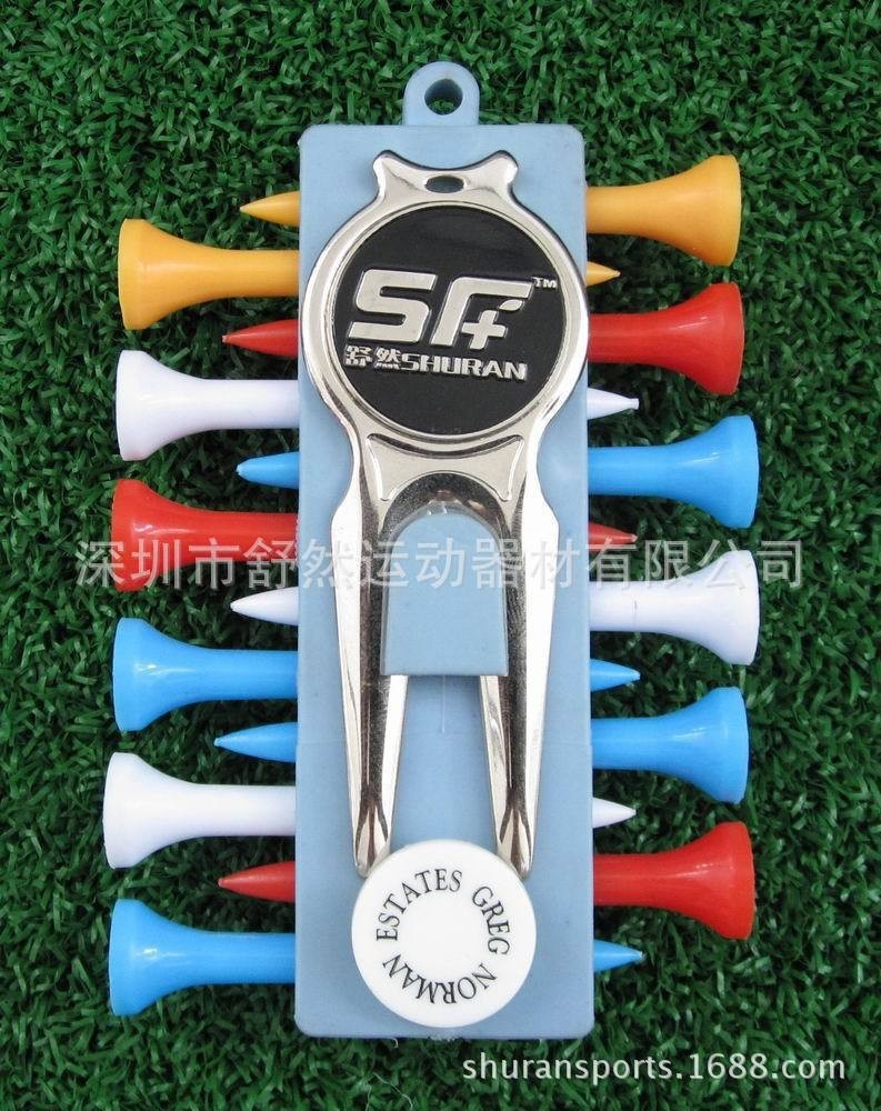 Golf Tee Holder Tees Ball Marker Repair Tool